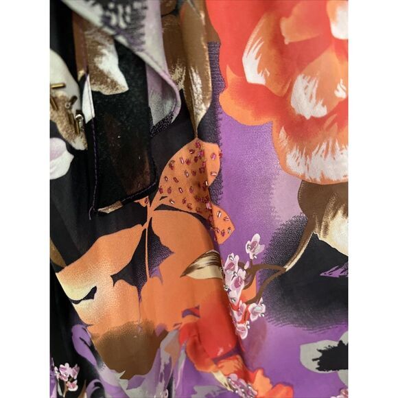 Jessica Howard Womens 32/3X Dress Floral Purple Fairy Sheer Cottagecore MIDI - Picture 4 of 13